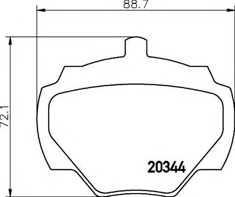 Комплект тормозных колодок, дисковый тормоз TEXTAR 2034402