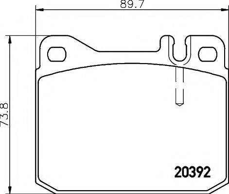 Комплект тормозных колодок, дисковый тормоз TEXTAR 2039213