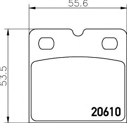 Комплект тормозных колодок, дисковый тормоз TEXTAR 2061005
