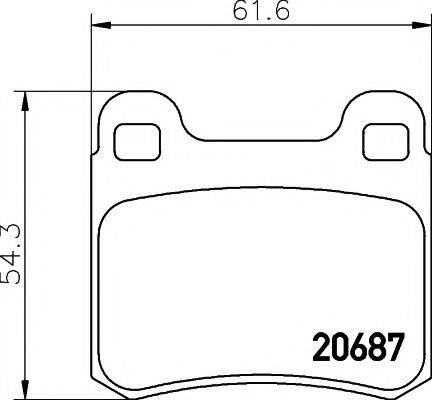 Комплект тормозных колодок, дисковый тормоз TEXTAR 2068703