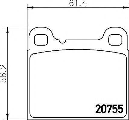 Комплект тормозных колодок, дисковый тормоз TEXTAR 2075506