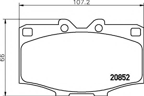 Комплект тормозных колодок, дисковый тормоз TEXTAR 2085201