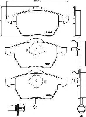 Комплект тормозных колодок, дисковый тормоз TEXTAR 2184903