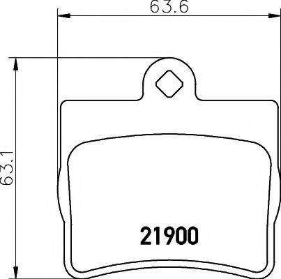 Комплект тормозных колодок, дисковый тормоз TEXTAR 2190003