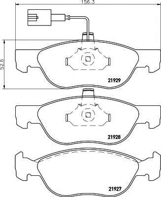Комплект тормозных колодок, дисковый тормоз TEXTAR 2192701