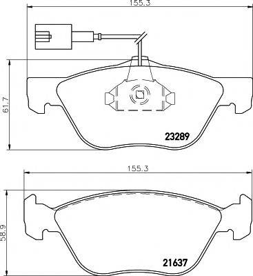 Комплект тормозных колодок, дисковый тормоз TEXTAR 2328902