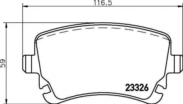 Комплект тормозных колодок, дисковый тормоз TEXTAR 2332601