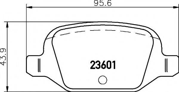 Комплект тормозных колодок, дисковый тормоз TEXTAR 2360102