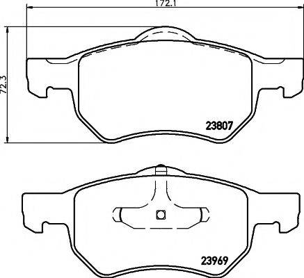 Комплект тормозных колодок, дисковый тормоз TEXTAR 2380701
