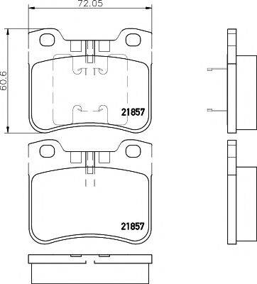 Комплект тормозных колодок, дисковый тормоз TEXTAR 2185701