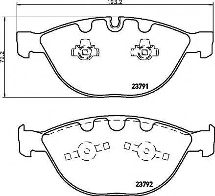 Комплект тормозных колодок, дисковый тормоз TEXTAR 2379101