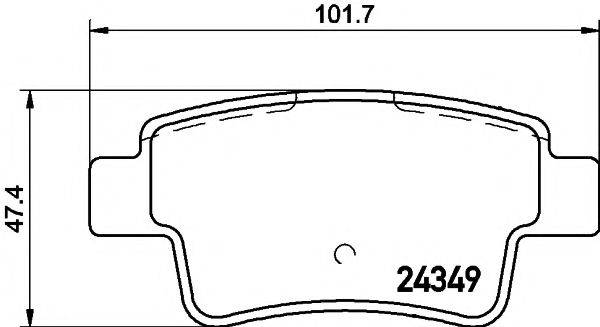 Комплект тормозных колодок, дисковый тормоз TEXTAR 2434901