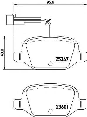 Комплект тормозных колодок, дисковый тормоз TEXTAR 2534701