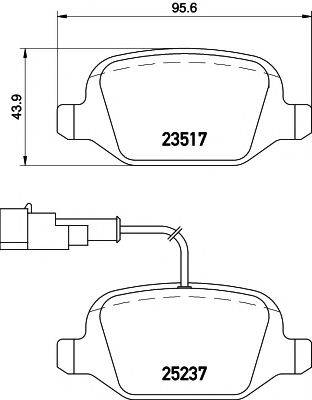 Комплект тормозных колодок, дисковый тормоз TEXTAR 2351705