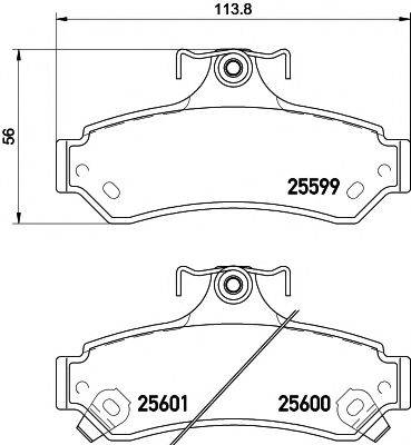 Комплект тормозных колодок, дисковый тормоз TEXTAR 2559901