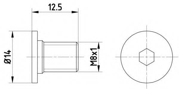 Болт, диск тормозного механизма TEXTAR TPM0002