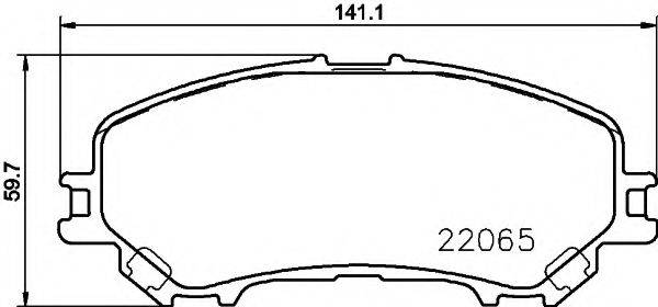 Комплект гальмівних колодок, дискове гальмо TEXTAR 2206501
