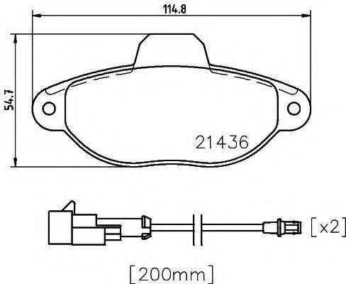 Комплект тормозных колодок, дисковый тормоз TEXTAR 2143609