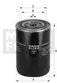 Масляний фільтр; Гідрофільтр; автоматична коробка передач; Фільтр, Гідравлічна система приводу робочого обладнання MANN-FILTER W 719/4