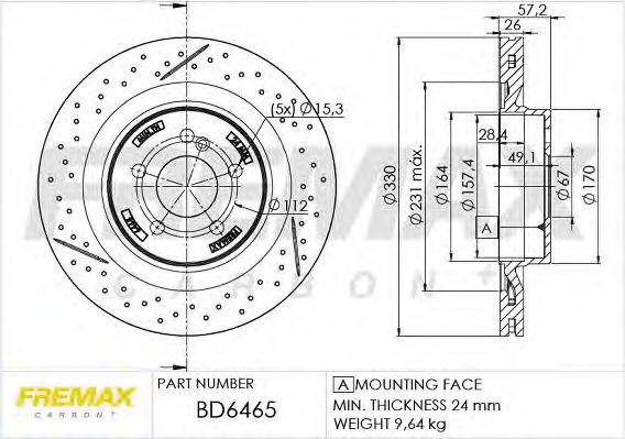 гальмівний диск FREMAX BD-6465