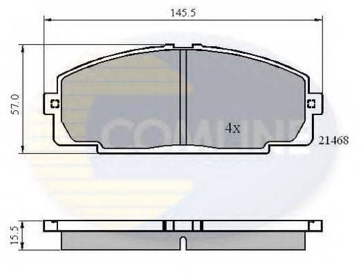 Комплект тормозных колодок, дисковый тормоз COMLINE CBP0459