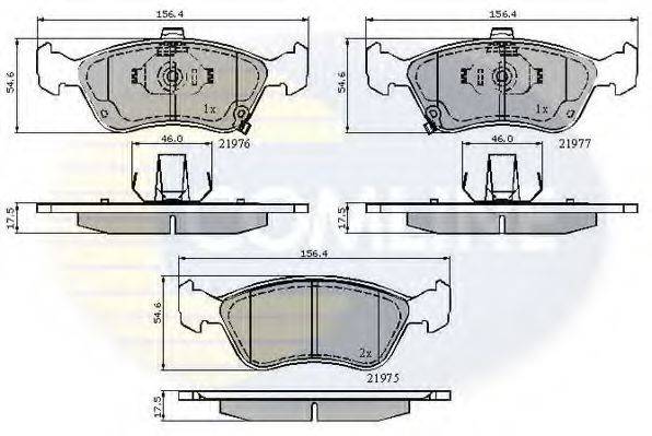 Комплект тормозных колодок, дисковый тормоз COMLINE CBP3450