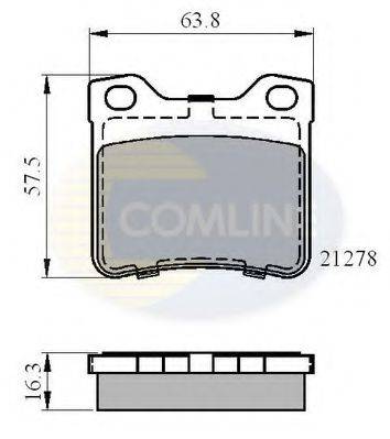 Комплект гальмівних колодок, дискове гальмо COMLINE CBP01060
