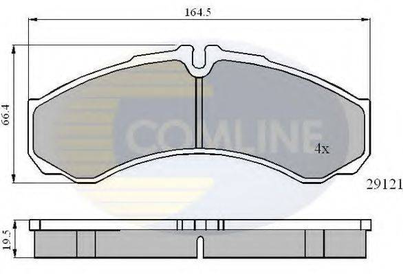 Комплект гальмівних колодок, дискове гальмо COMLINE CBP0931