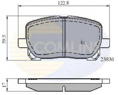 Комплект тормозных колодок, дисковый тормоз COMLINE CBP01132