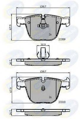 Комплект тормозных колодок, дисковый тормоз COMLINE CBP01794