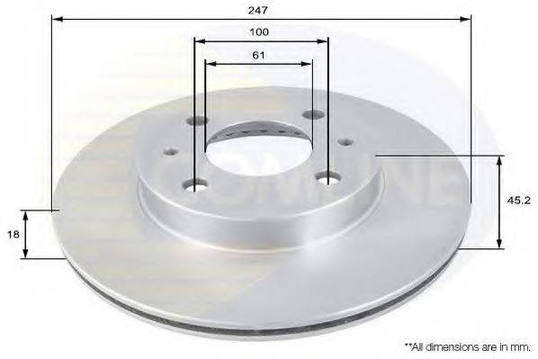 Тормозной диск COMLINE ADC0242V