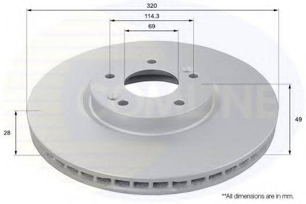 Тормозной диск COMLINE ADC1096V