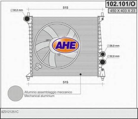 AHE 102101O Радиатор, охлаждение двигателя