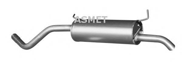 Глушник вихлопних газів кінцевий ASMET 10.086