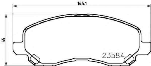 Комплект тормозных колодок, дисковый тормоз HELLA PAGID 8DB 355 009-671