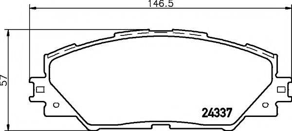 Комплект тормозных колодок, дисковый тормоз HELLA PAGID 8DB 355 006-871