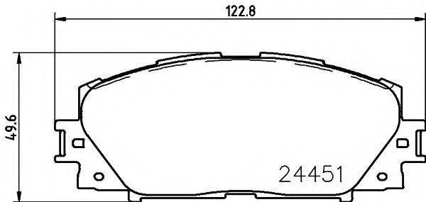 Комплект тормозных колодок, дисковый тормоз HELLA PAGID 8DB 355 014-311