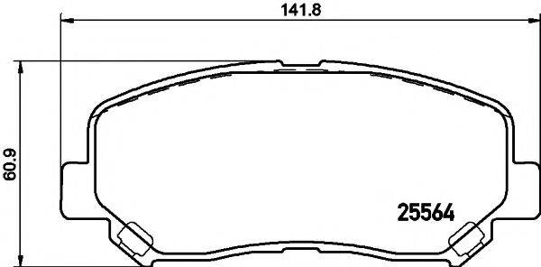 Комплект тормозных колодок, дисковый тормоз HELLA PAGID 8DB 355 020-511