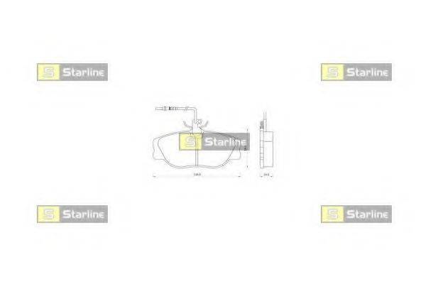Комплект тормозных колодок, дисковый тормоз STARLINE BD S096