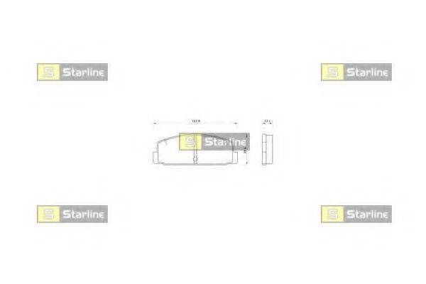 Комплект тормозных колодок, дисковый тормоз STARLINE BD S262