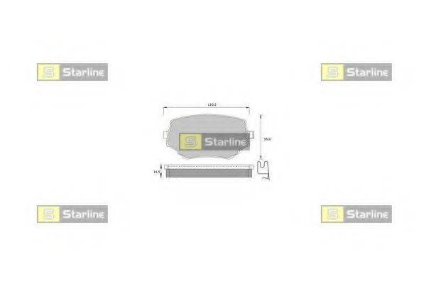 Комплект тормозных колодок, дисковый тормоз STARLINE BD S397