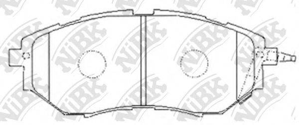Комплект гальмівних колодок, дискове гальмо NIBK PN7499