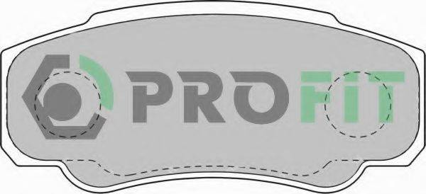 Комплект гальмівних колодок, дискове гальмо PROFIT 5000-1480