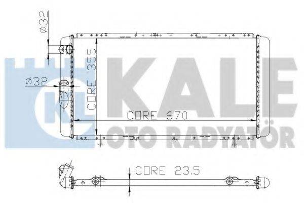 Радиатор, охлаждение двигателя KALE OTO RADYATOR 208500