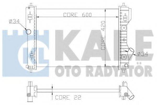 Радиатор, охлаждение двигателя KALE OTO RADYATOR 355000