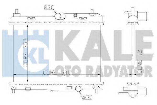 Радіатор, охолодження двигуна KALE OTO RADYATOR 356100