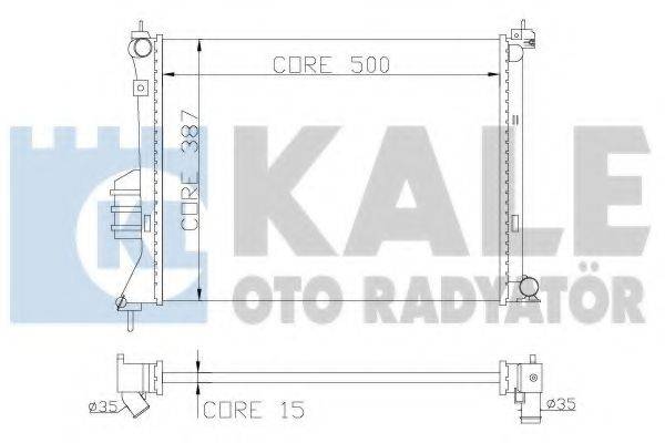 Радіатор, охолодження двигуна KALE OTO RADYATOR 358600