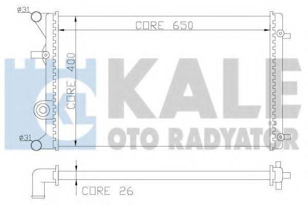 Радіатор, охолодження двигуна KALE OTO RADYATOR 366400