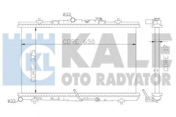 Радіатор, охолодження двигуна KALE OTO RADYATOR 371300