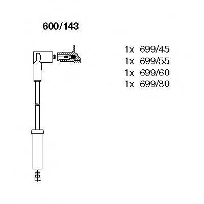Комплект проводов зажигания BREMI 600/143